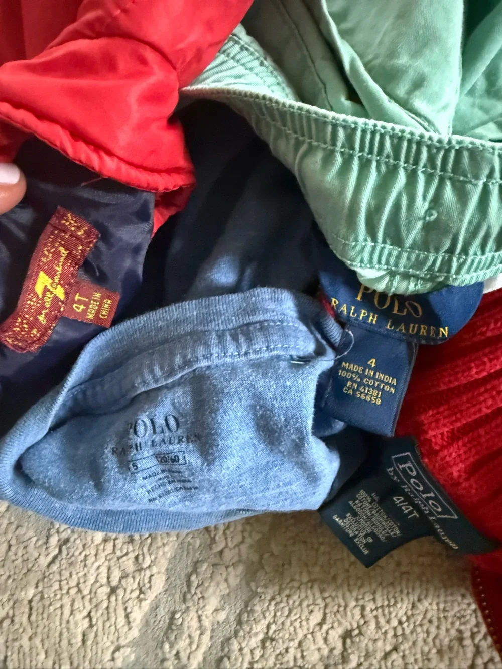 Polo Ralph Lauren boys clothes bundle Quilted Jacket shorts long sleeve 4